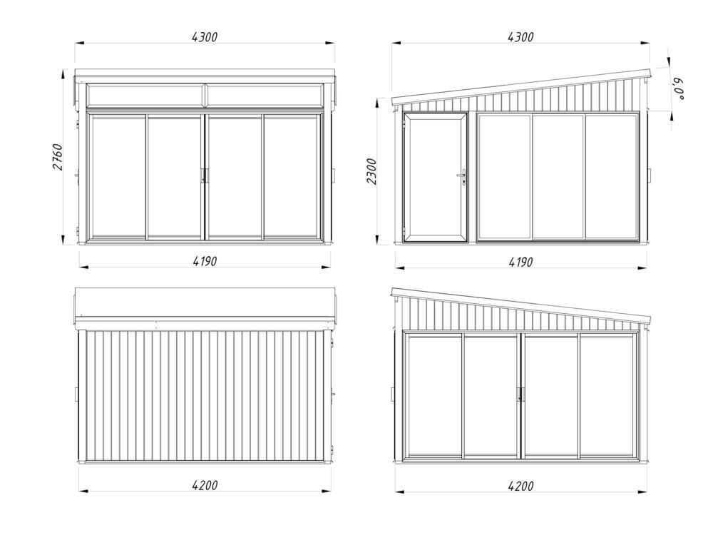 Palmako Saga Slide hagestue 16.6 m2