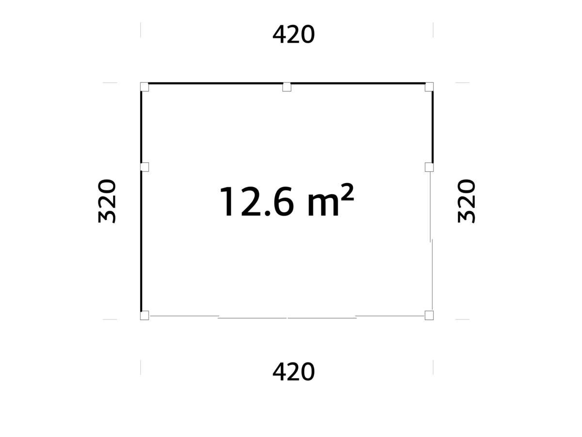 Palmako Serena 1 Slide Plus hagestue 12.6 m2