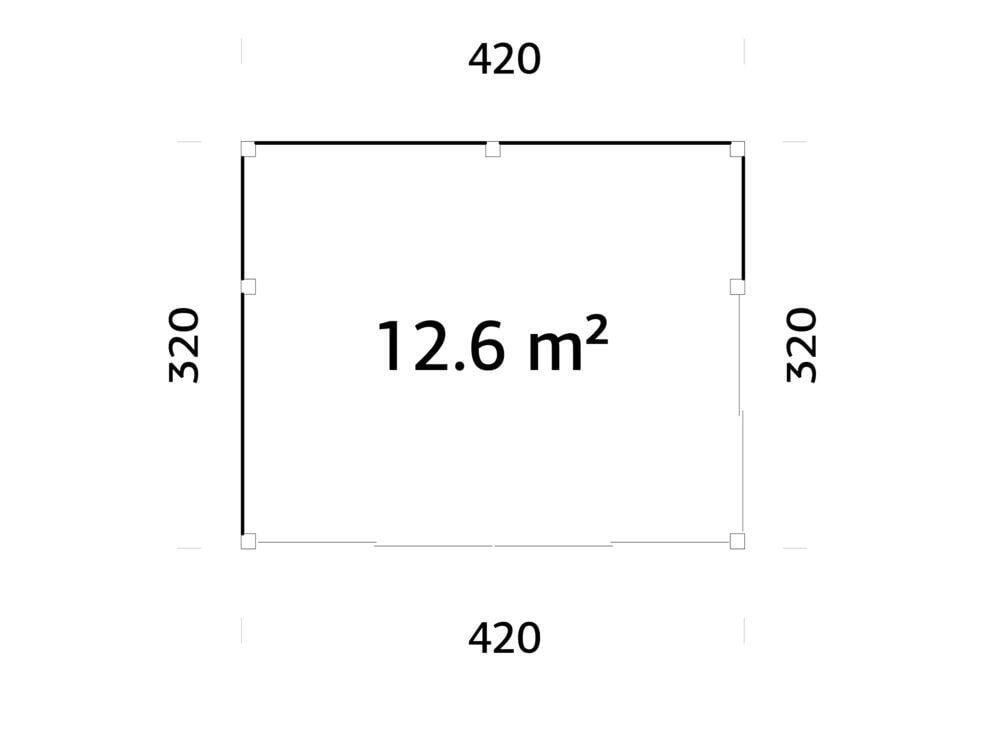 Palmako Serena 1 Slide Plus hagestue 12.6 m2