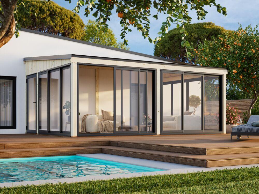 Palmako Lumi Slide Plus hagestue 23,3 m2