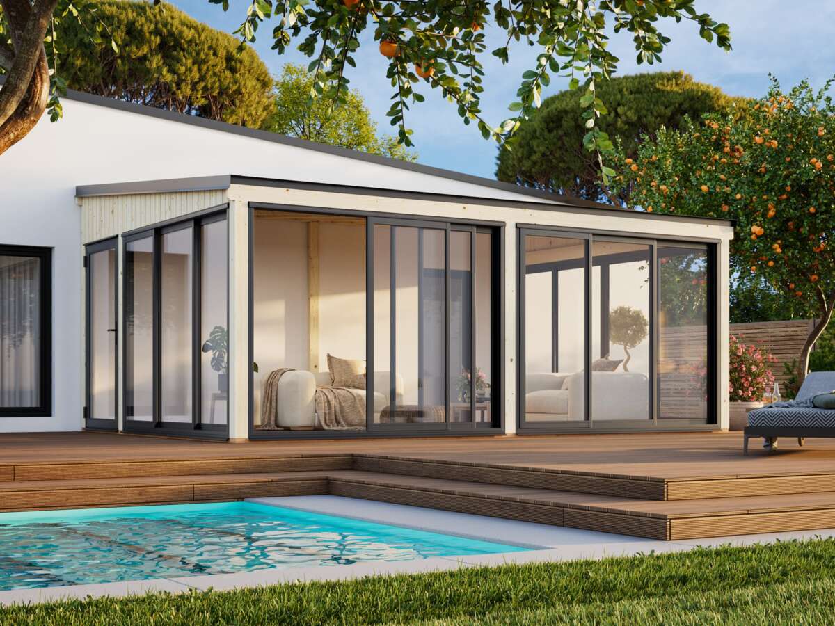 Palmako Lumi Slide Plus hagestue 23,3 m2