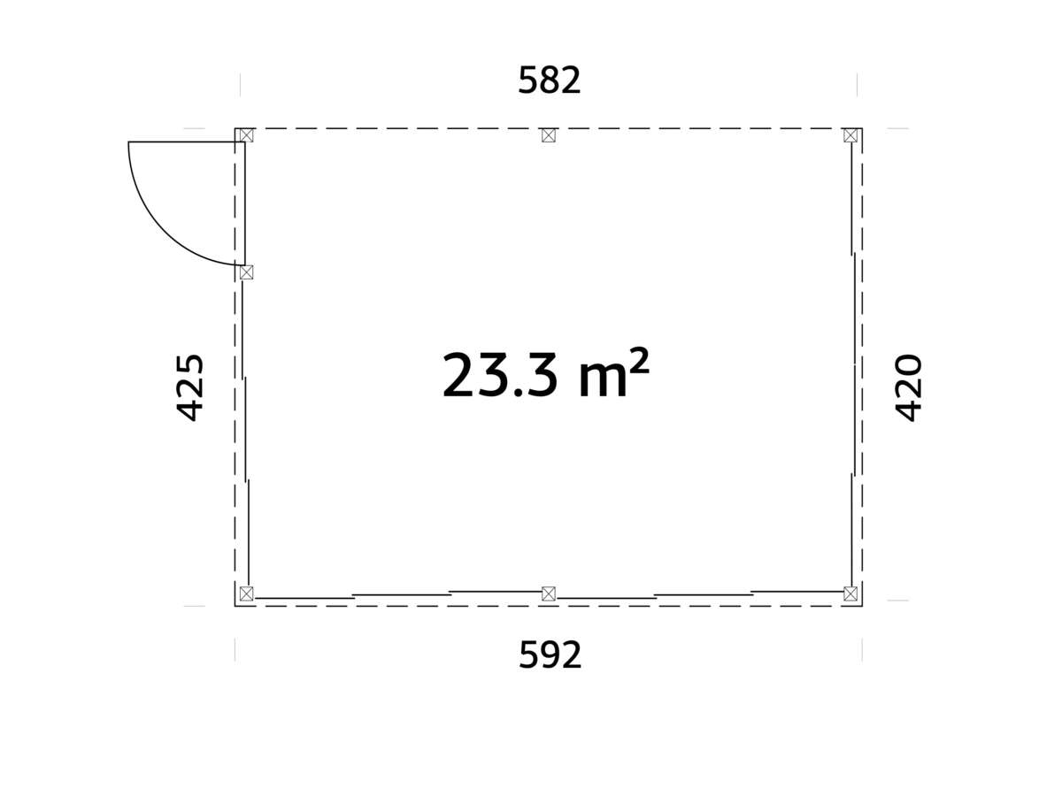 Palmako Lumi Slide hagestue 23.3 m2