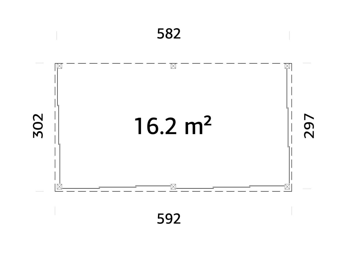Palmako Lumi Slide Plus hagestue 16.2 m2