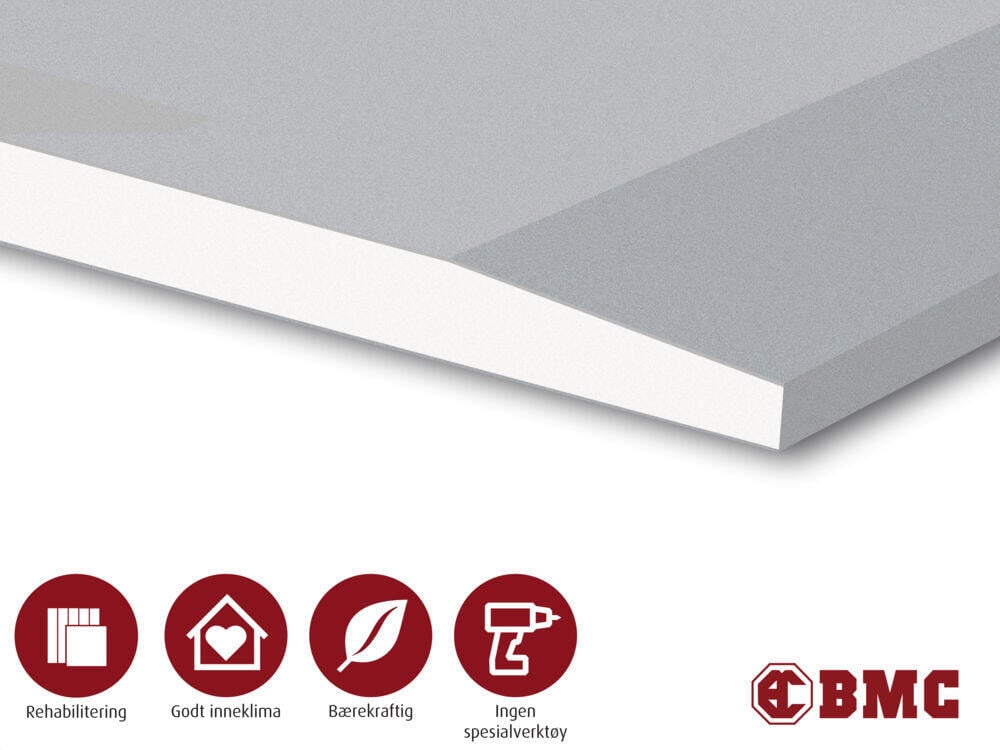 Gipsplate Rehab 6,5x900x2500 mm innvendig