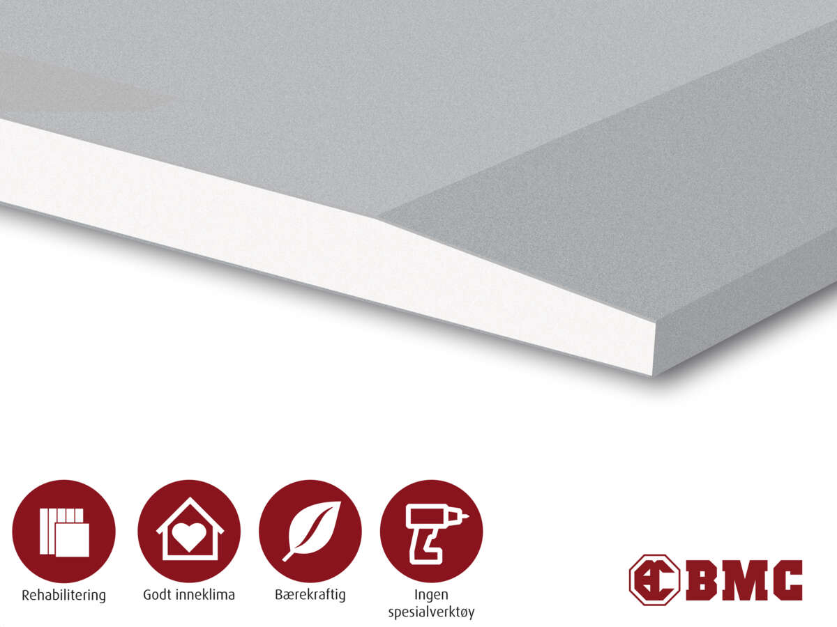 Gipsplate Rehab 6,5x900x2500 mm innvendig