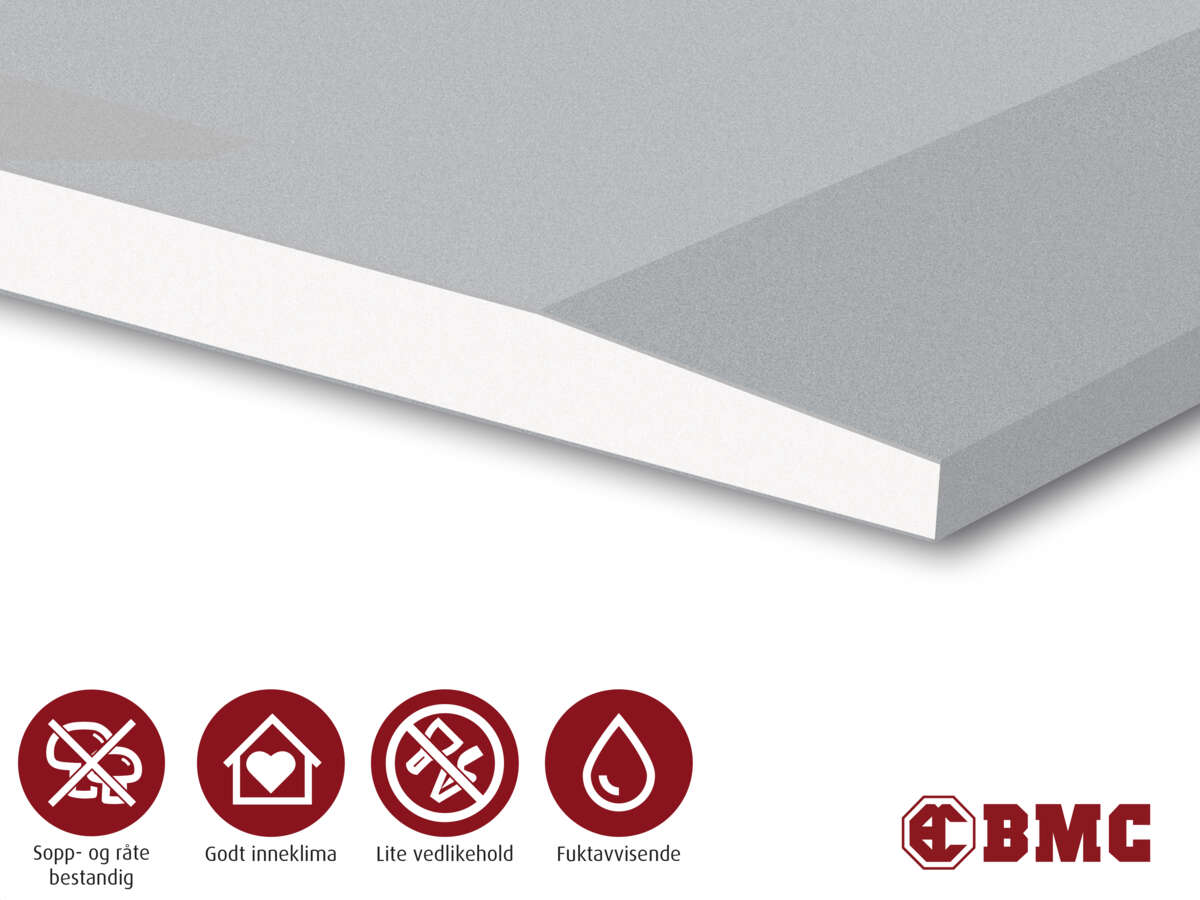 Gipsplate WAB 12,5x1200mm innvendig
