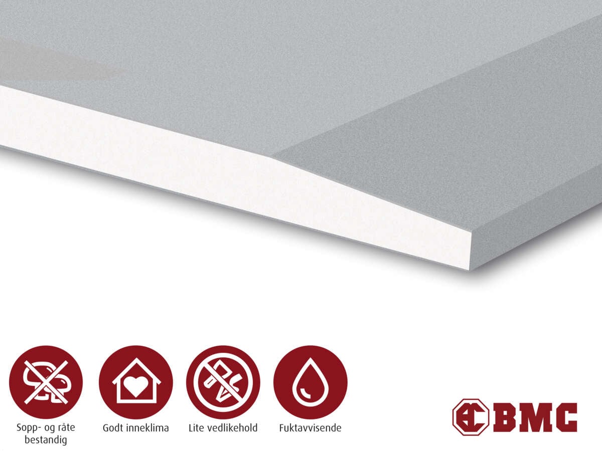 Gipsplate WAB 12,5x1200mm innvendig