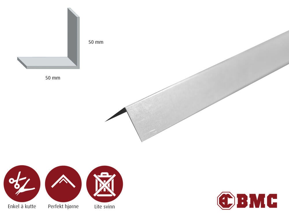 Innvendig hjørnebeslag 50/50 2500 mm
