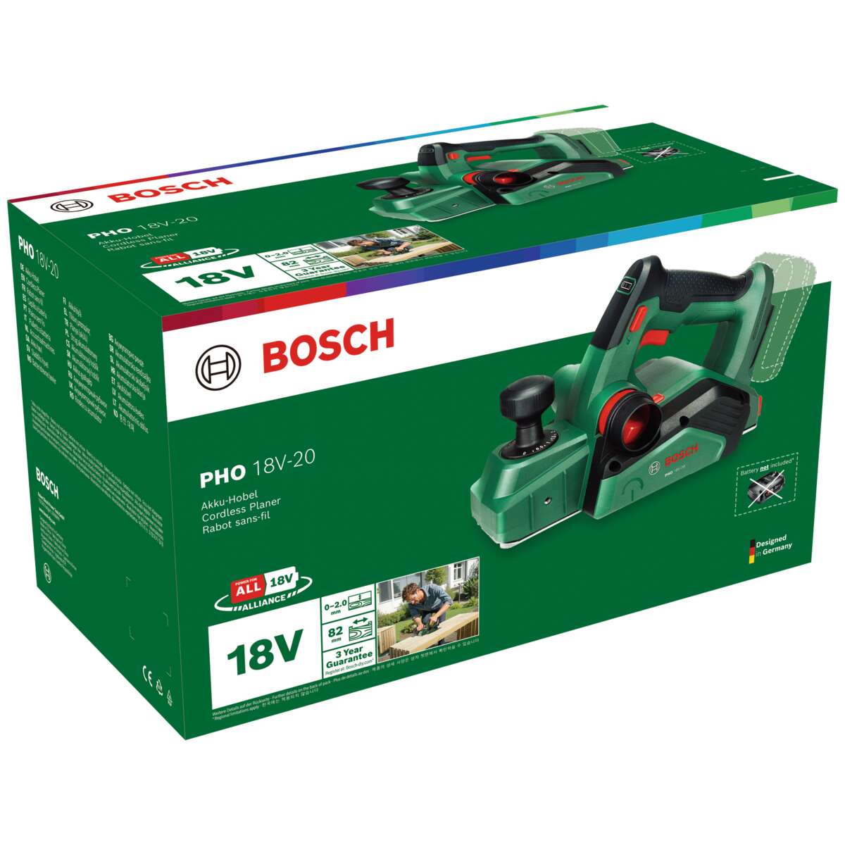 Bosch Høvel PHO 20 Solo 18V