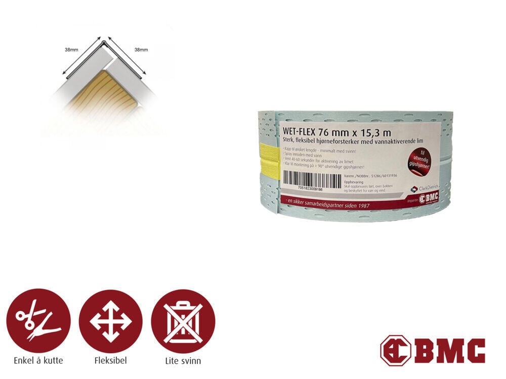 Wet-Flex hjørneprofil gips