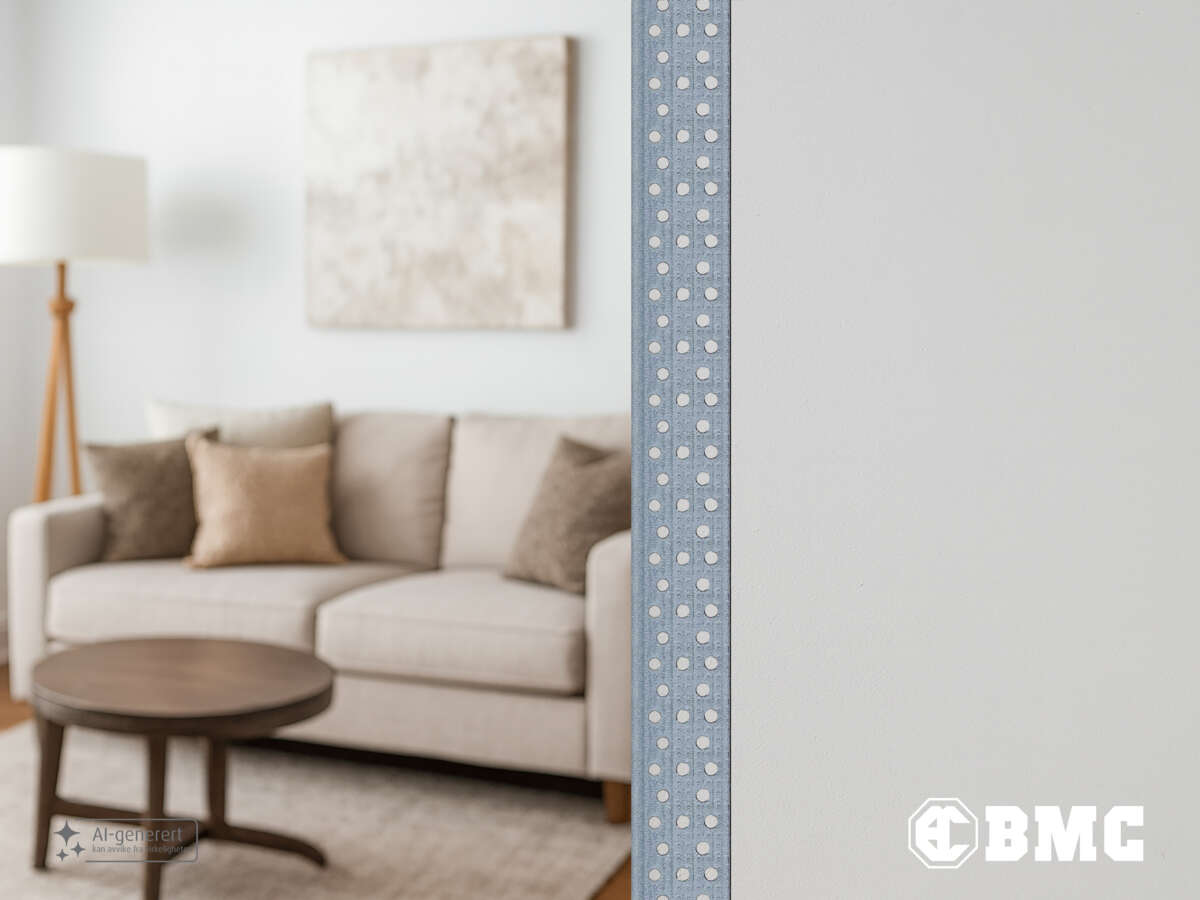 Hjørnebeslag stål enkle lag gips