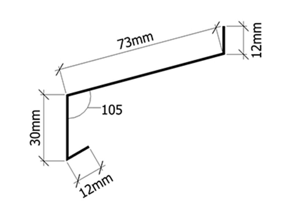 Verform vindusbeslag under 3"