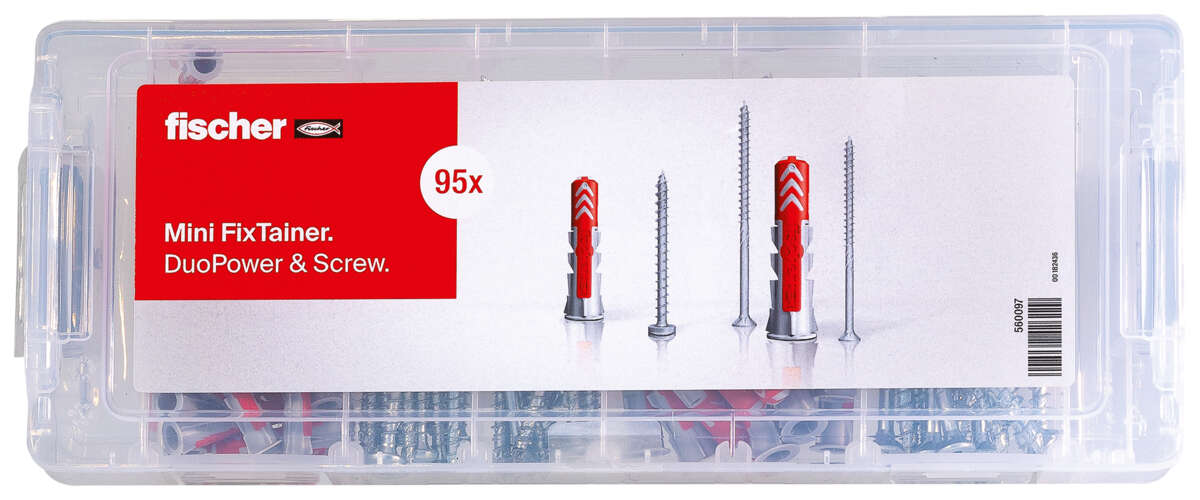 fischer Mini FixTainar DuoPower plugg/skrue sortimentsboks