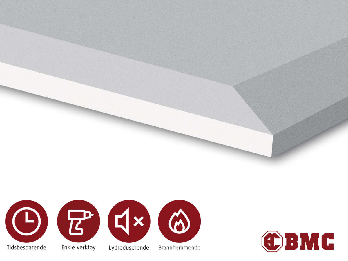 Gipsplate 4AK tak 12,5x1200x2400mm innvendig