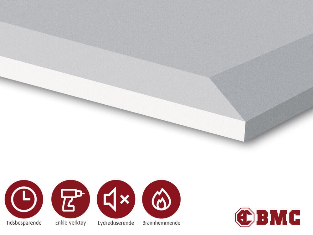 Gipsplate Robust 12,5mm innvendig