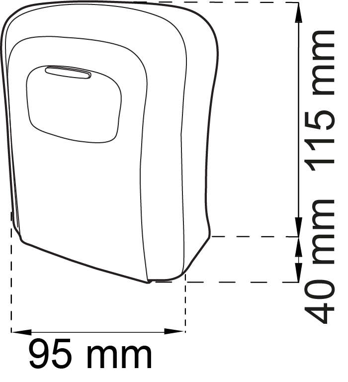 Habo 103 SB nøkkelboks m/kode