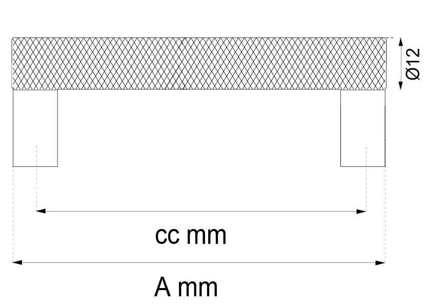 Habo Selma c/c 96 møbelhåndtak 2-pk