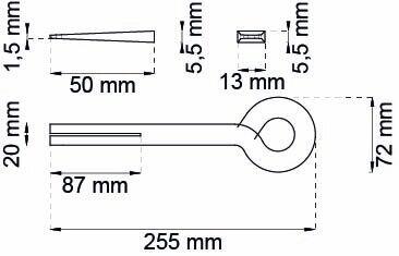 Habo 180 mm øyebolt m/kile
