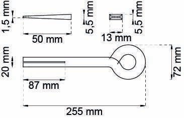 Habo 180 mm øyebolt m/kile