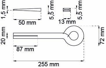 Habo 180 mm øyebolt m/kile