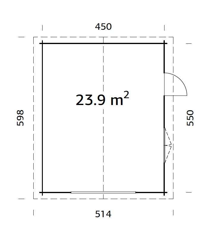 Palmako Roger 23.9 garasjebod u/port