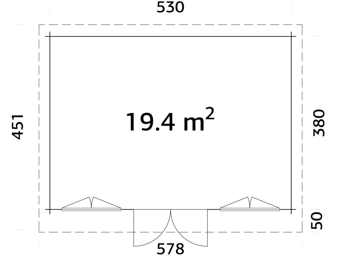 Palmako Lisandra gjestehytte 19,4 m2