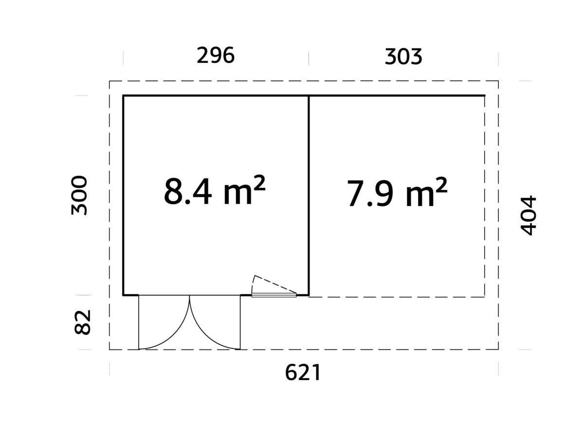 Palmako Aurelia gjestehytte 8,4+7,9 m2