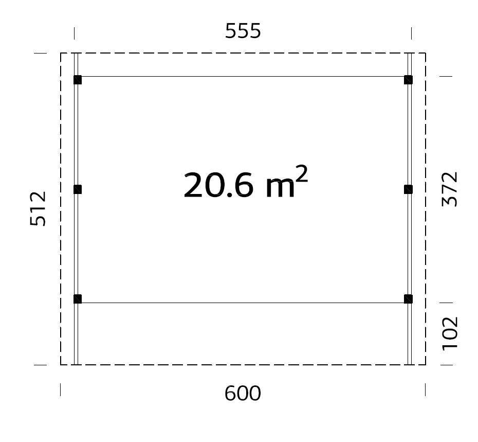 Palmako Karl 20.6 carport