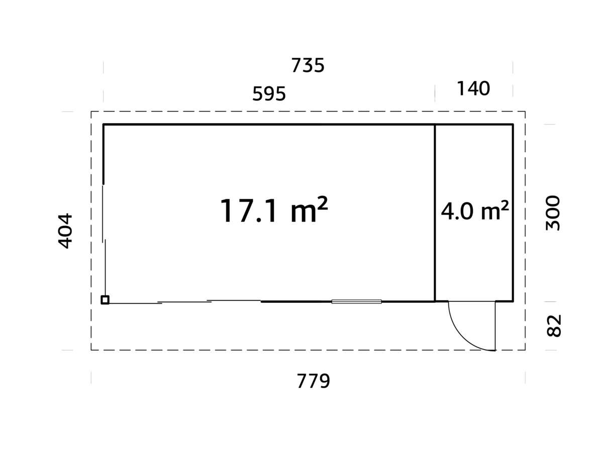 Palmako Andrea Slide hagestue 21,1 m2
