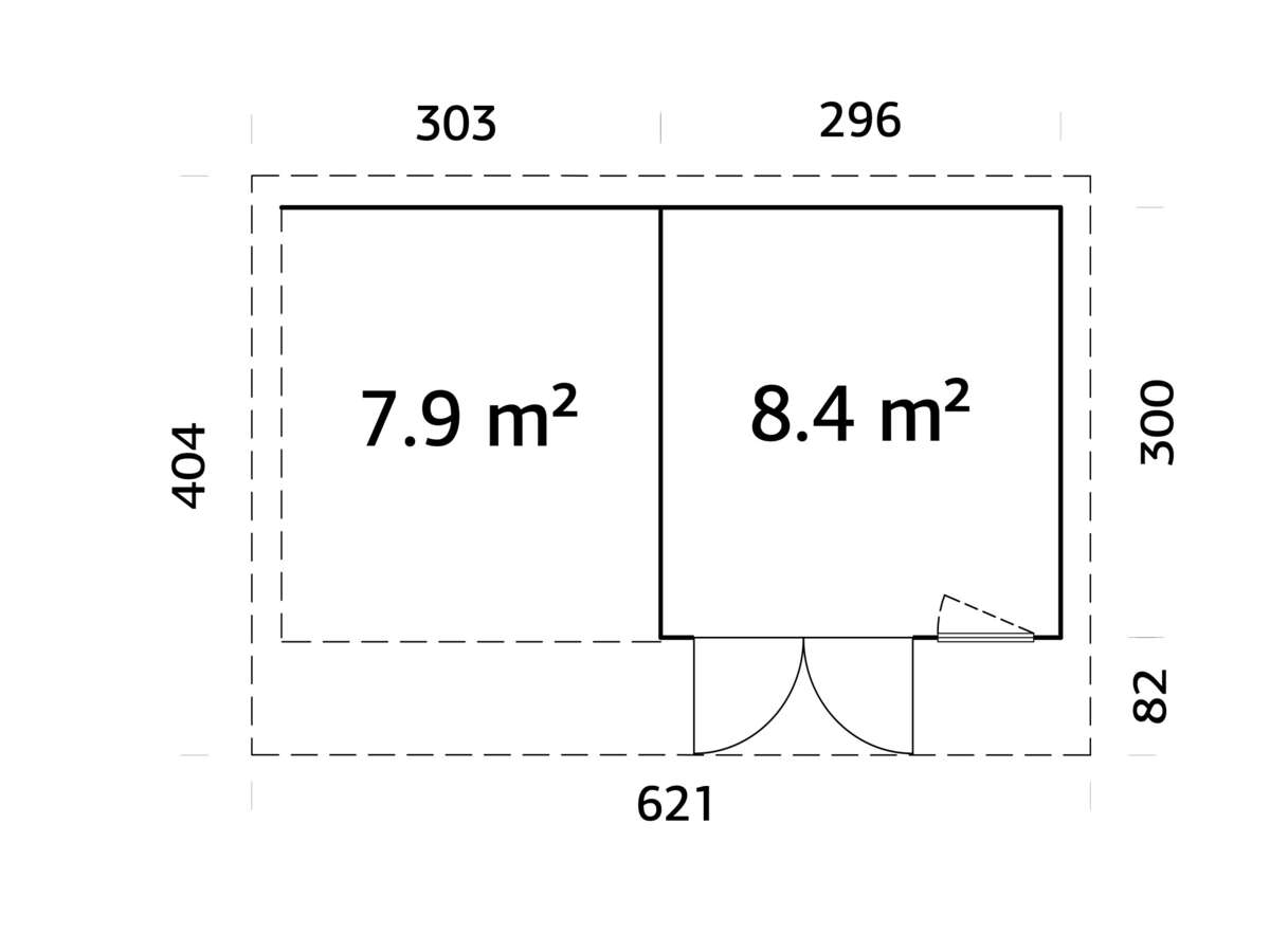 Palmako Aurelia gjestehytte 8,4+7,9 m2