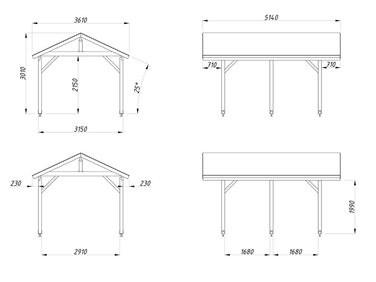 Palmako Robert 11.7 carport