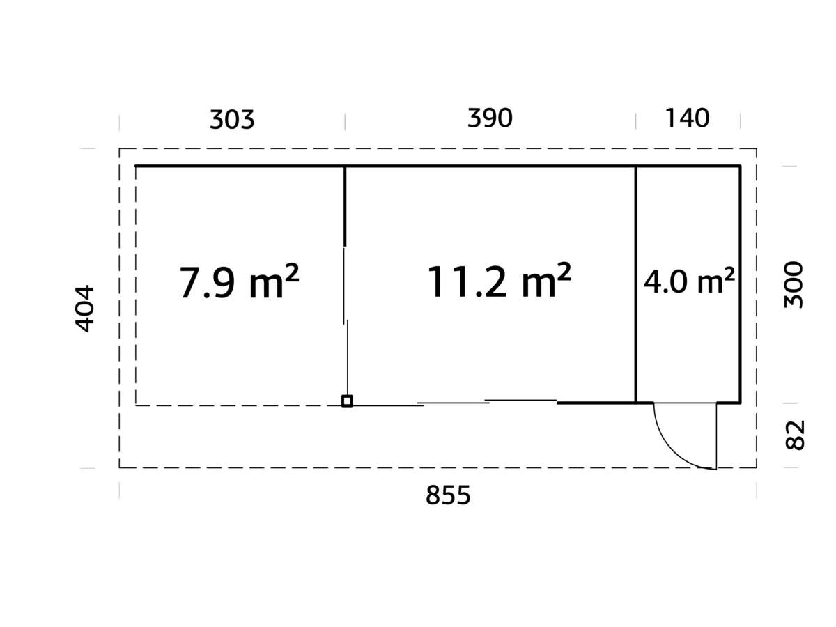 Palmako Andrea Slide hagestue 15,2+7,9 m2
