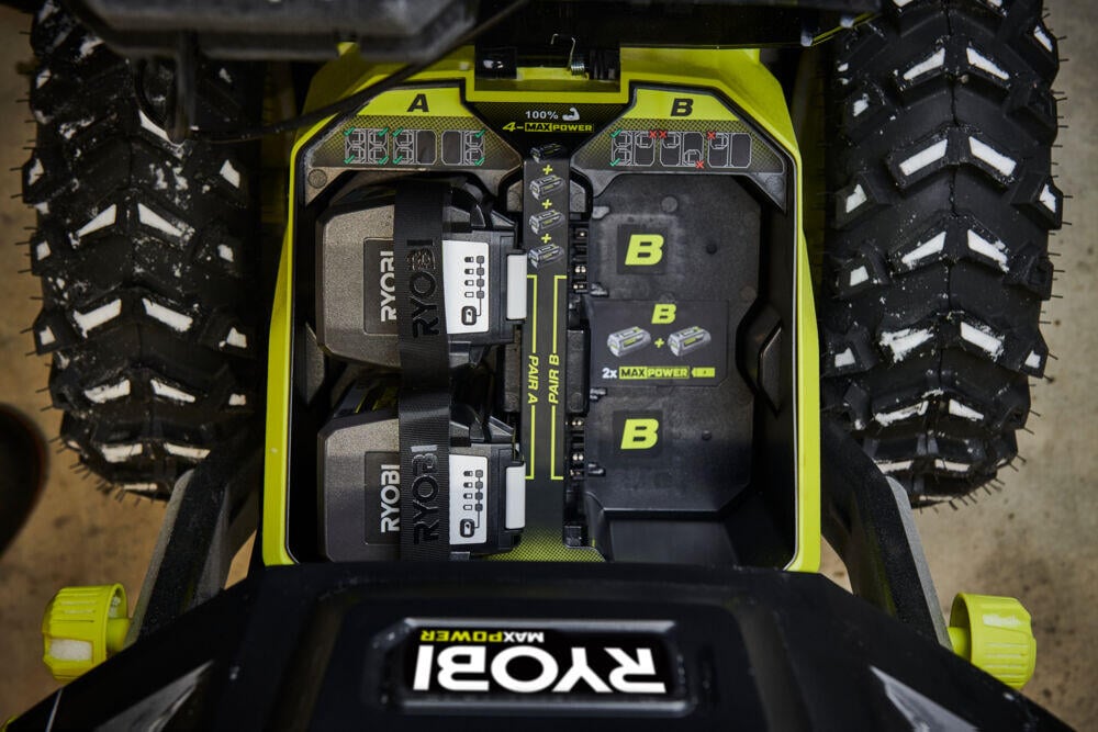Ryobi Max Power RY36STX61A-460F snøfreser m/4 batterier