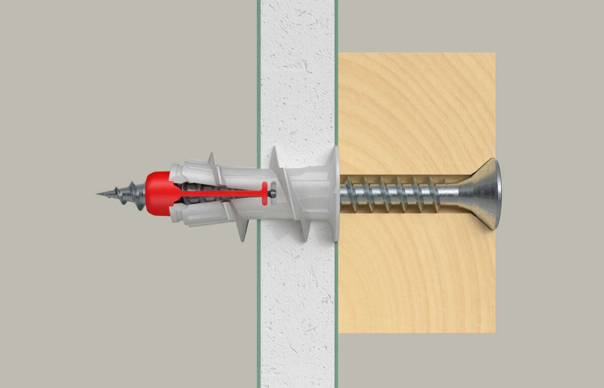 fischer gipsplugg DuoBlade med skrue