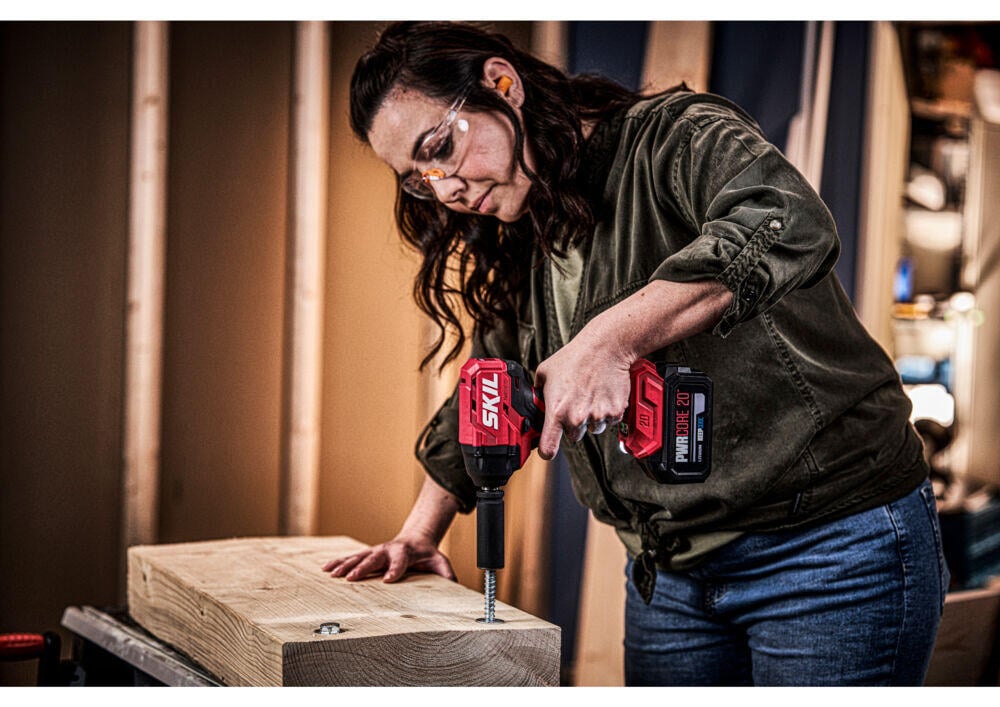 Skil 3360 DA børsteløs trådløs slagnøkkel og luftkompressor, kombisett m/batteri