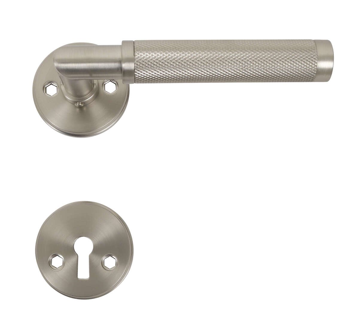 HOME It® dørhåndtak riflet L-grep, 19 mm