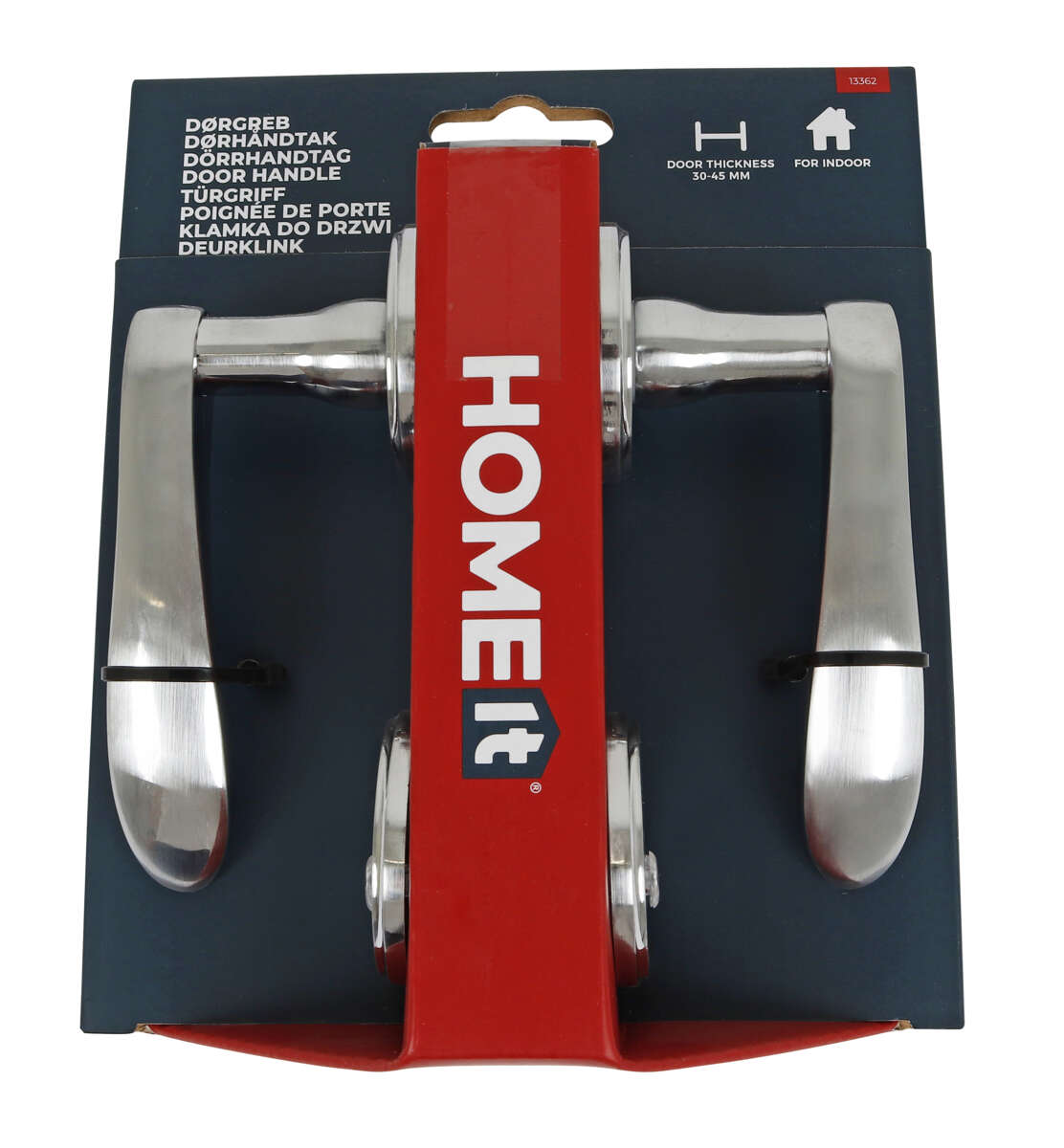 HOME It® dørhåndtak med rosetter, nøkkelskilt mattkrom