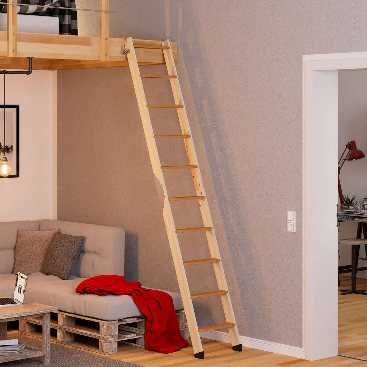 Dolle 2-delt ubehandlet hemsstige