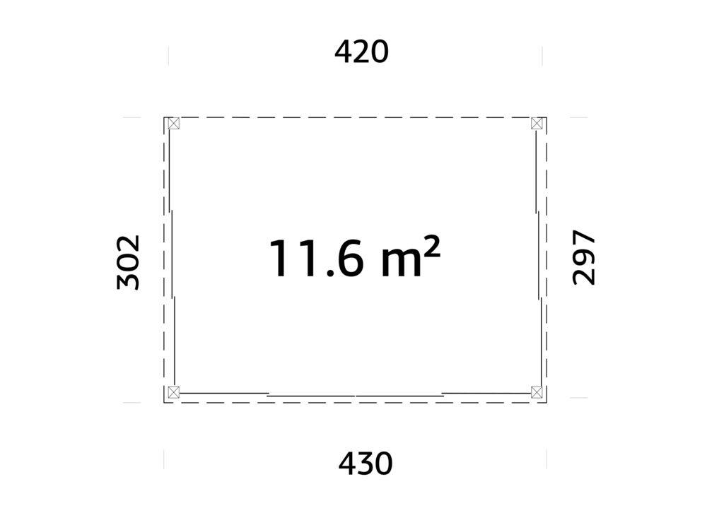 Palmako Lumi Slide hagestue 11.6 m2