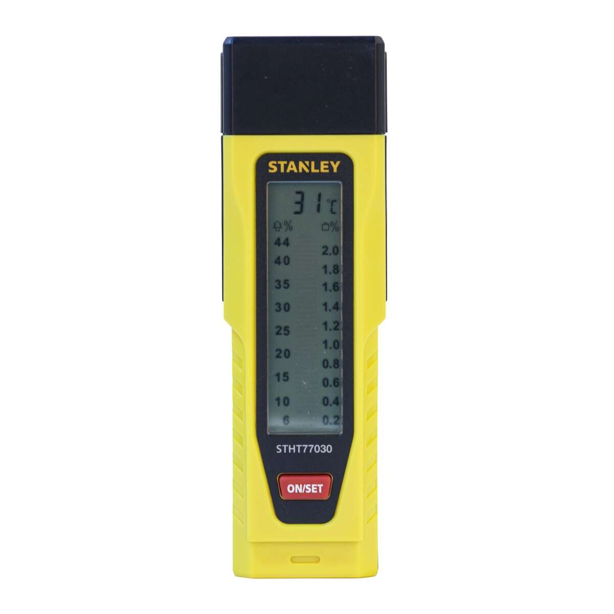 STANLEY Fuktmåler for tre og byggematerialer. LCD-skjerm.