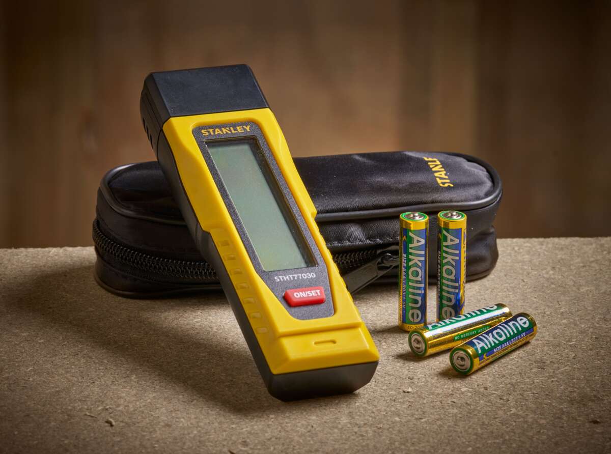 STANLEY Fuktmåler for tre og byggematerialer. LCD-skjerm.