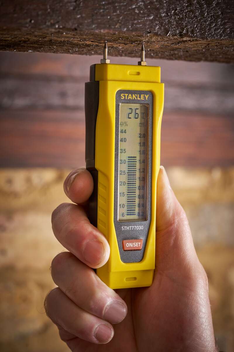 STANLEY Fuktmåler for tre og byggematerialer. LCD-skjerm.