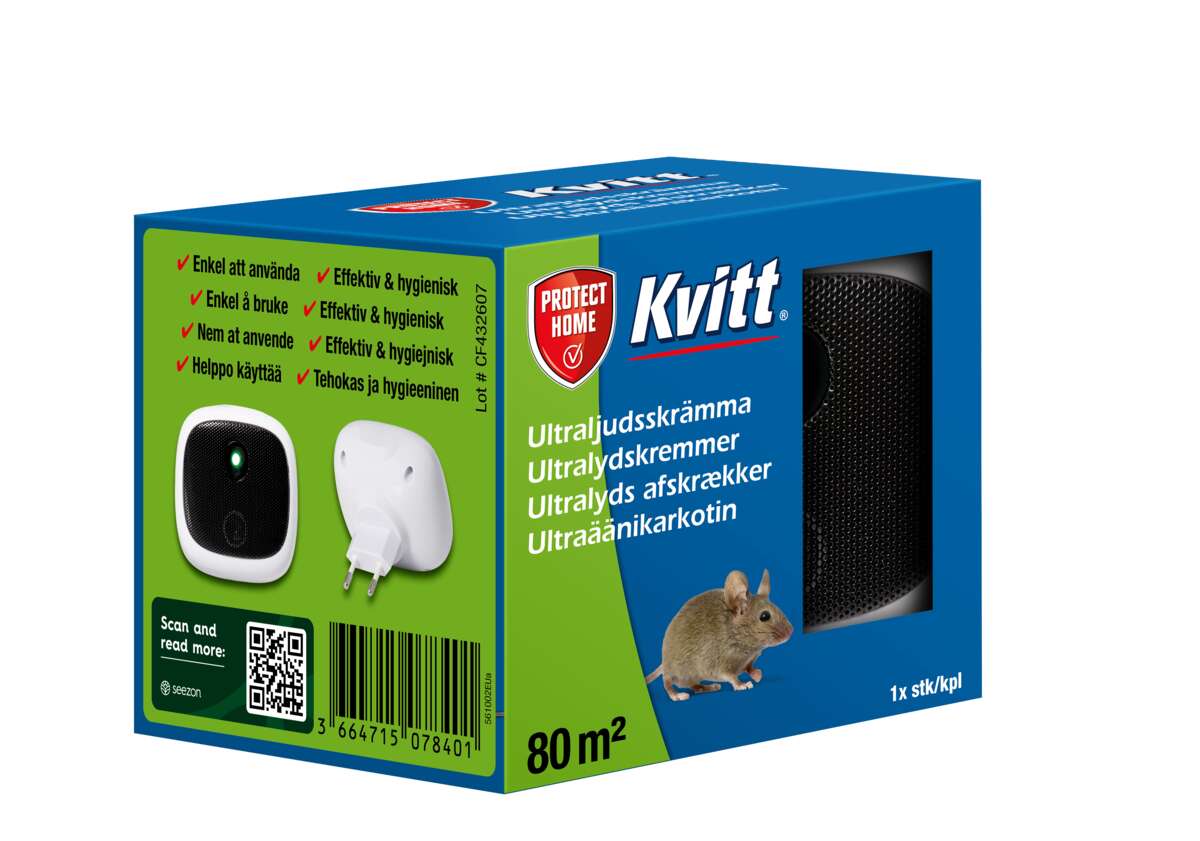 Kvitt Ultralydskremmer 80 kvm