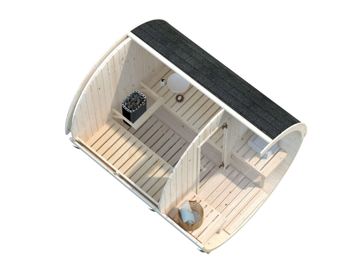 Palmako Badstutønne Anita 1,3+0,7 m2