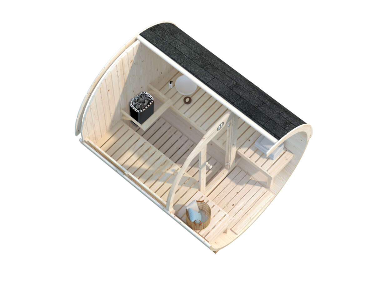 Palmako Badstutønne Anita 1.3+0.7 m2