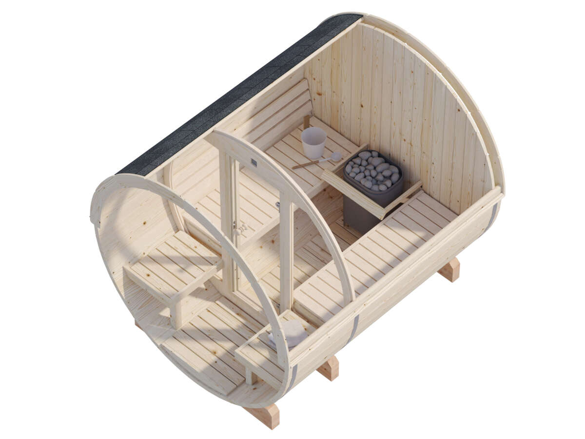 Palmako Badstutønne Anita 1.3+0.7 m2