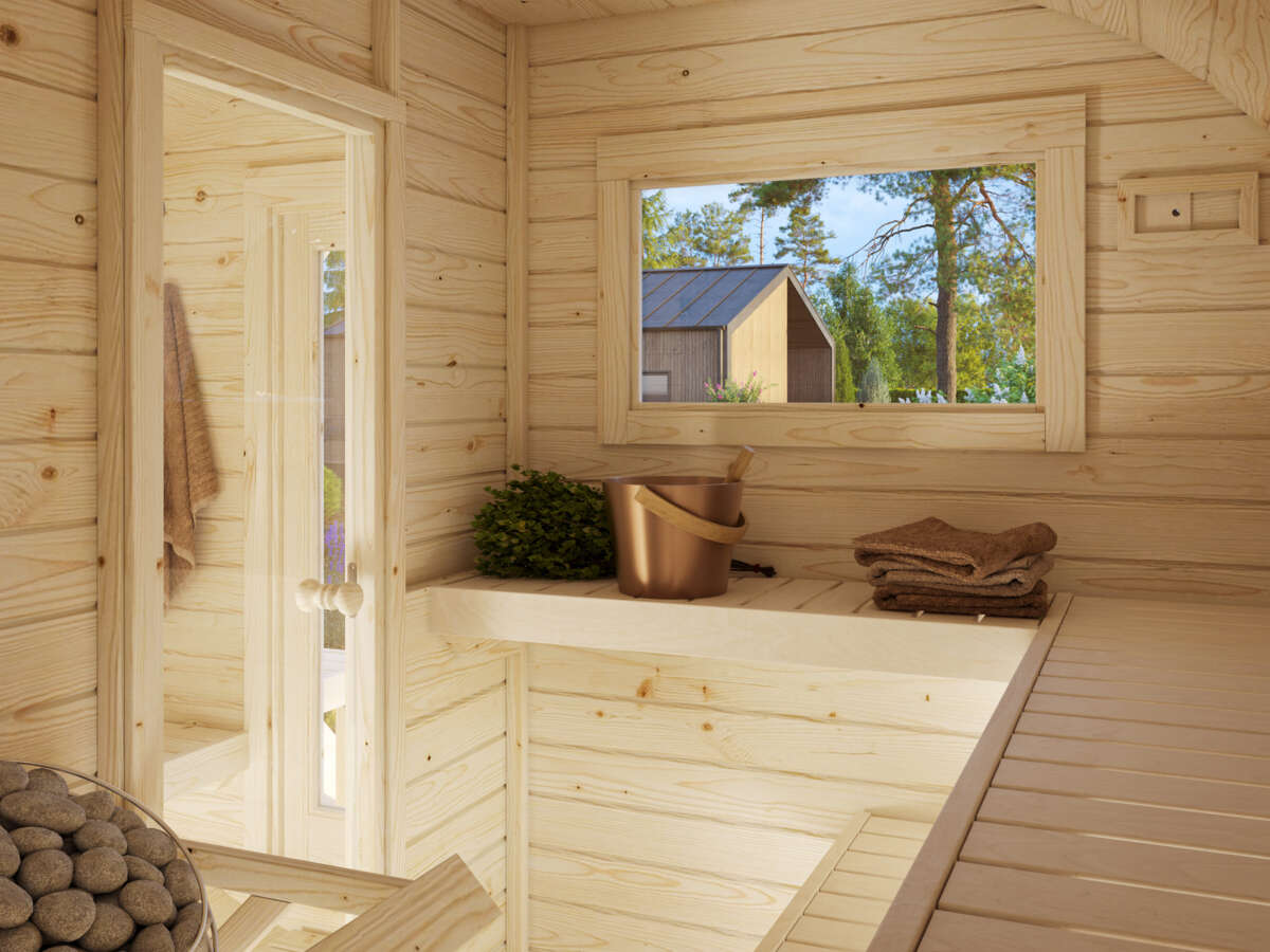 Palmako Badstutønne Anette 3,0+1,5 m2