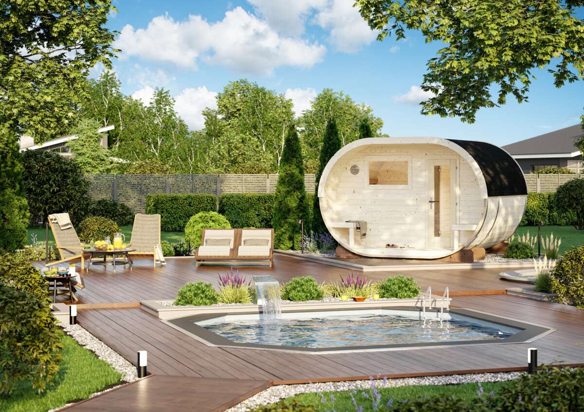 Palmako Badstutønne Anette 3,0+1,5 m2