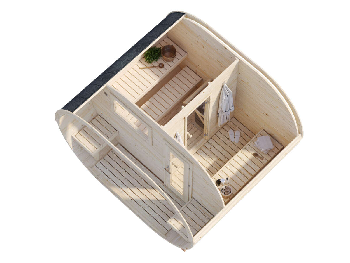 Palmako Badstutønne Anette 3,0+1,5 m2