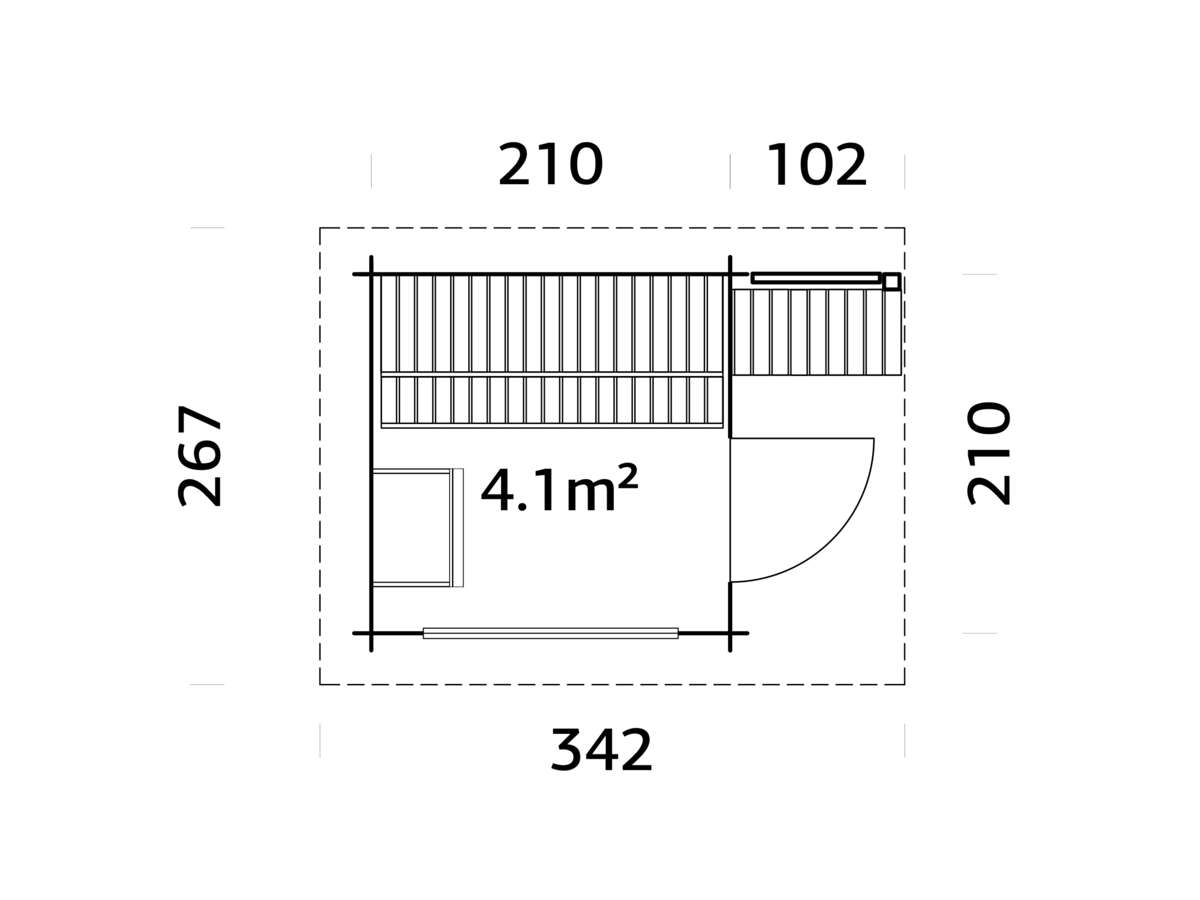 Palmako Badstuhytte  Sanna 4.1 m2
